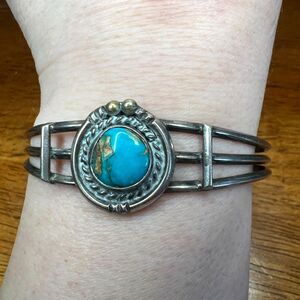 Turquoise Sterling Silver 925 Cuff Bracelet
